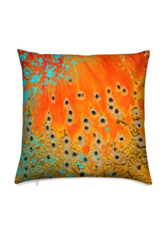 Abstract Feather Velvet Cushion