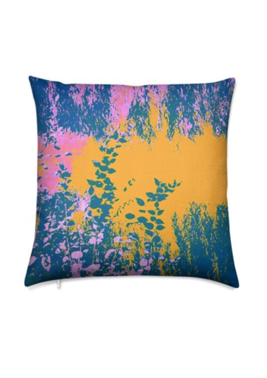 Abstract flower velvet cushion